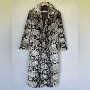 Unreal Fur Snake Skin Pattern Teddy Jacket